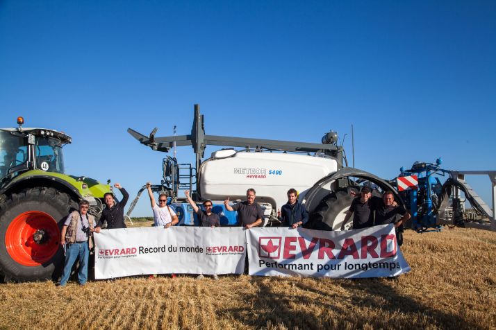 Evrard bat le record du monde de pulvé en 1h